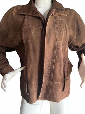 BULLETIN vintage brown leather jacket featuring beautifully worn in patina